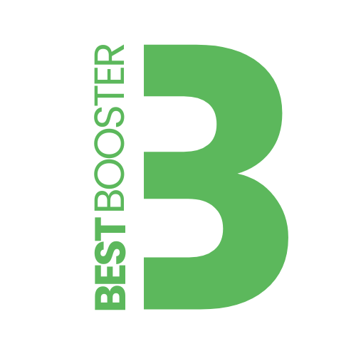 BEST BOOSTER green letter B logo representing a mobile signal booster brand.